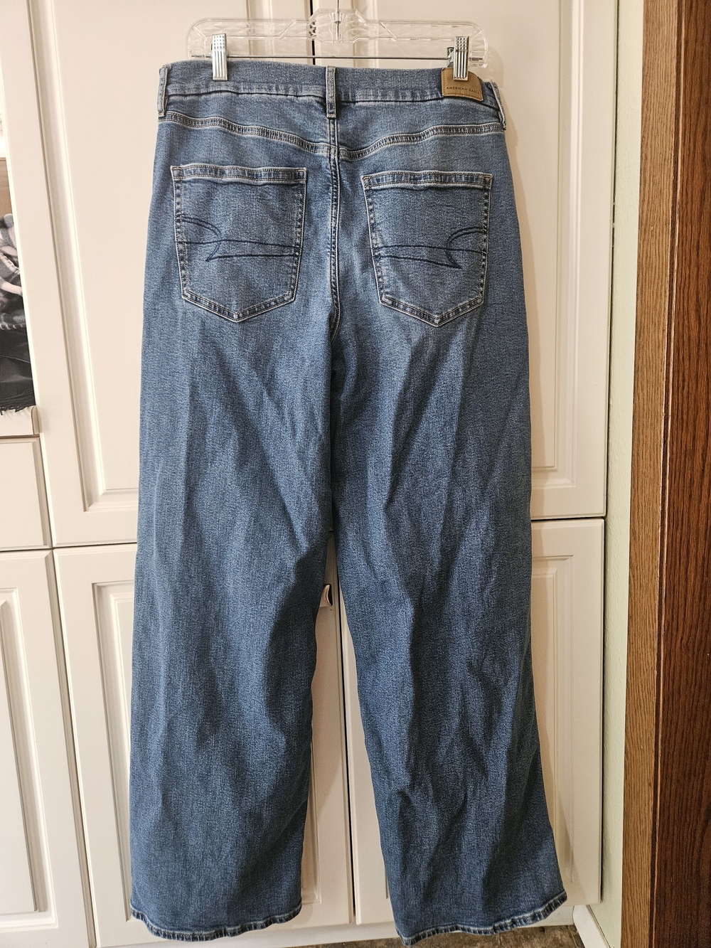 AE Curvy 12 Long Curvy Super High-Rise Baggy Straight Wide Leg Jeans Y2k 90s - Picture 2 of 8